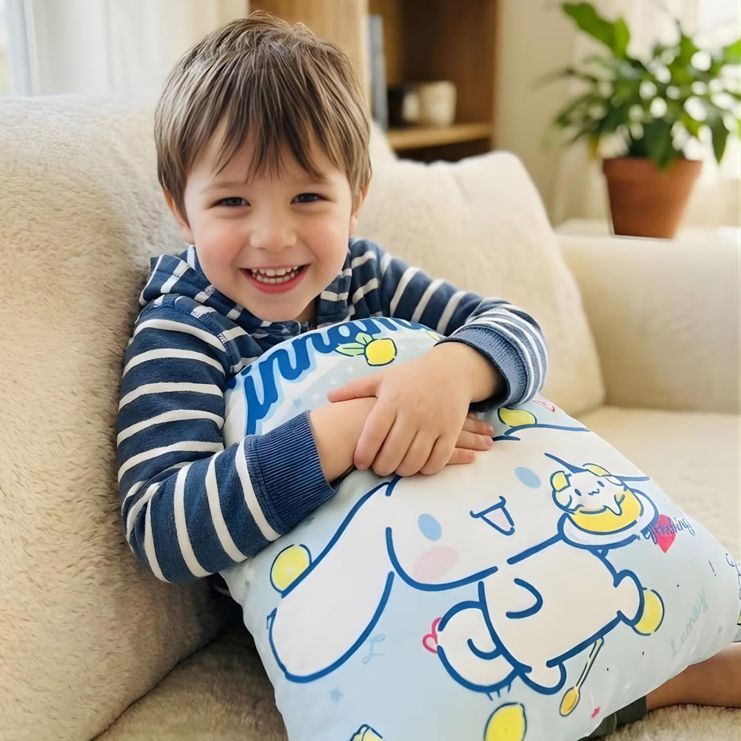 Sanrio Cinnamoroll Kudde 38 cm – Kawaii Plyschkudde med Hello Kitty & Friends - 5