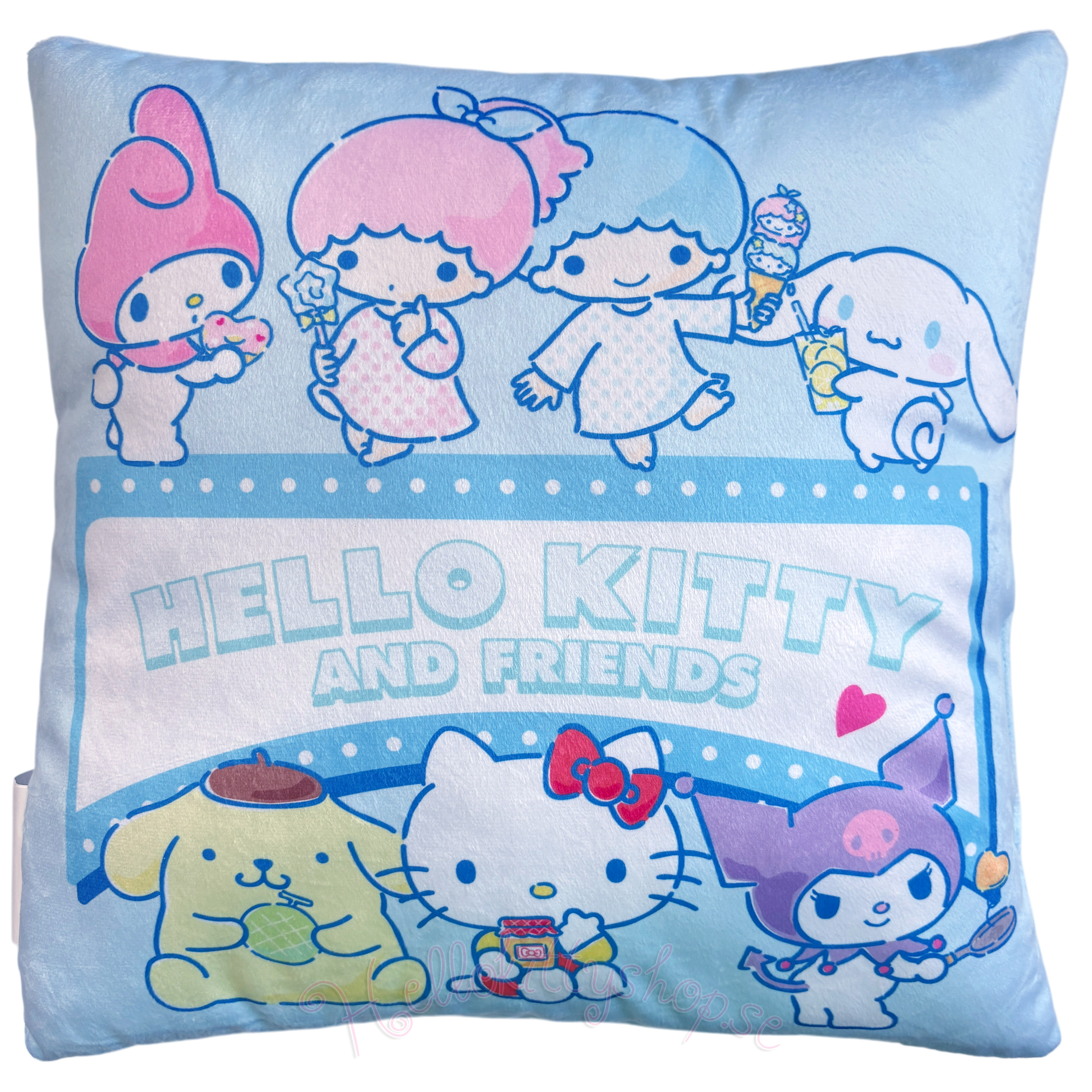 Sanrio Cinnamoroll Kudde 38 cm – Kawaii Plyschkudde med Hello Kitty & Friends - 2