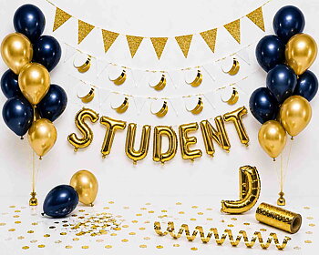 Studentdekoration Paket Premium Blå