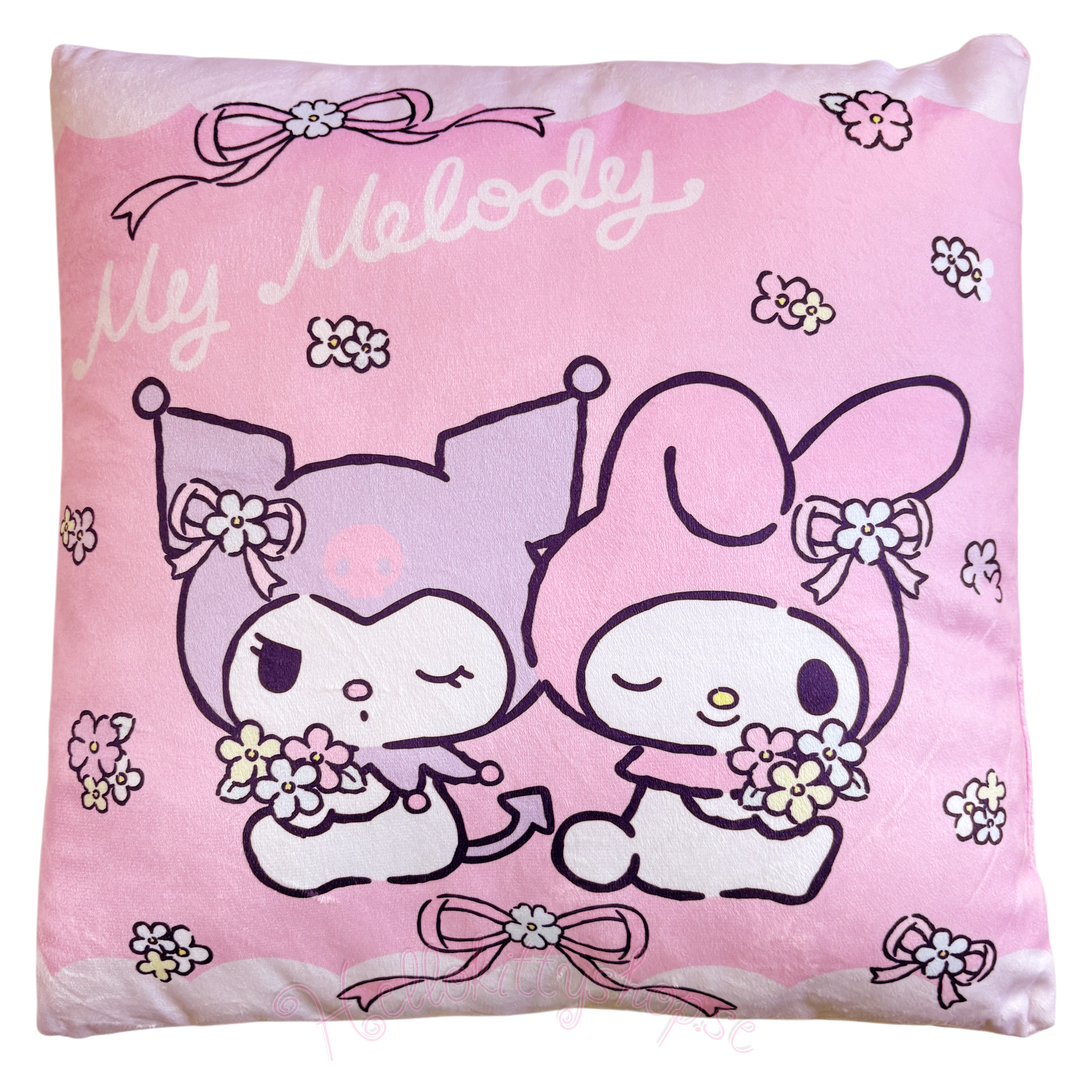 Sanrio Kuromi & My Melody Kudde 38 cm – Kawaii Plyschkudde