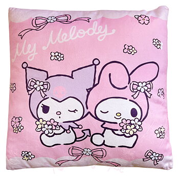 Sanrio Kuromi & My Melody Kudde 38 cm – Kawaii Plyschkudde