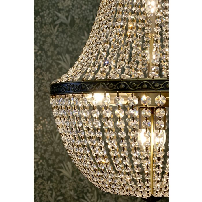 Versailles Ljuskrona med glasprismor - Chic Antique