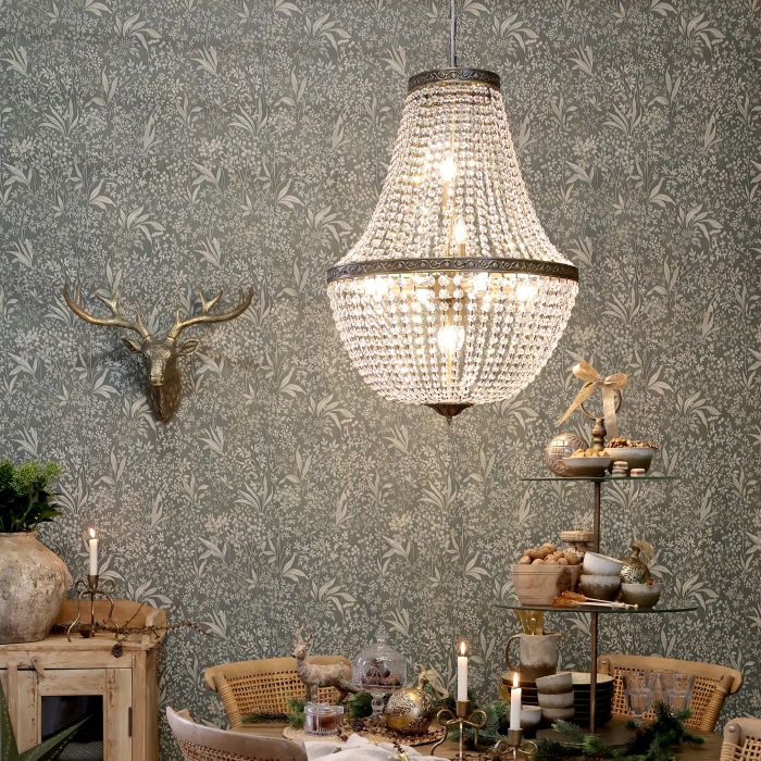 Versailles Ljuskrona med glasprismor - Chic Antique