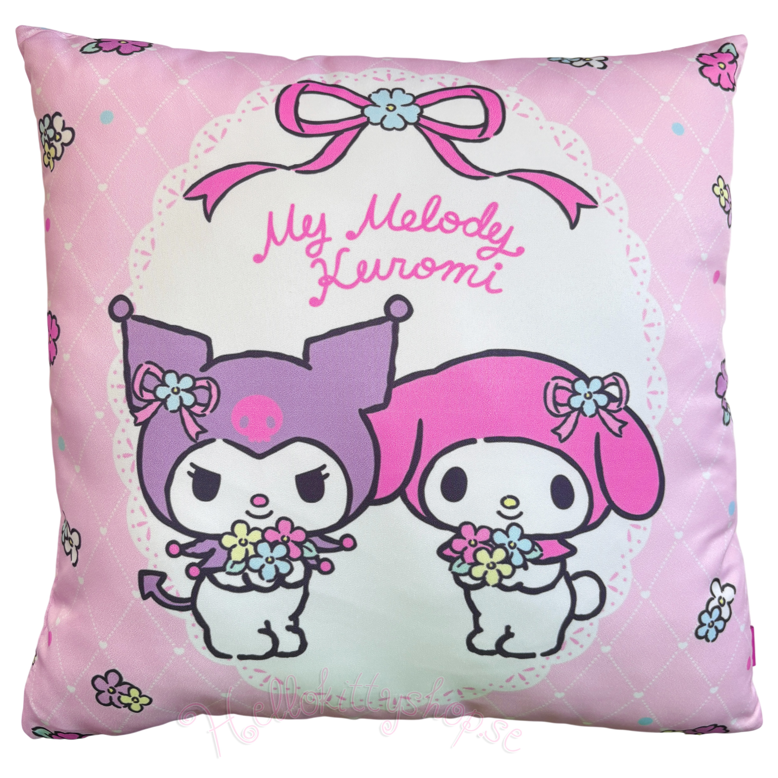 Sanrio Kuromi & My Melody Fluffy Kudde 35 cm – Kawaii Sanrio Kudde