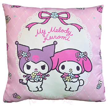Sanrio Kuromi & My Melody Fluffy Kudde 35 cm – Kawaii Sanrio Kudde