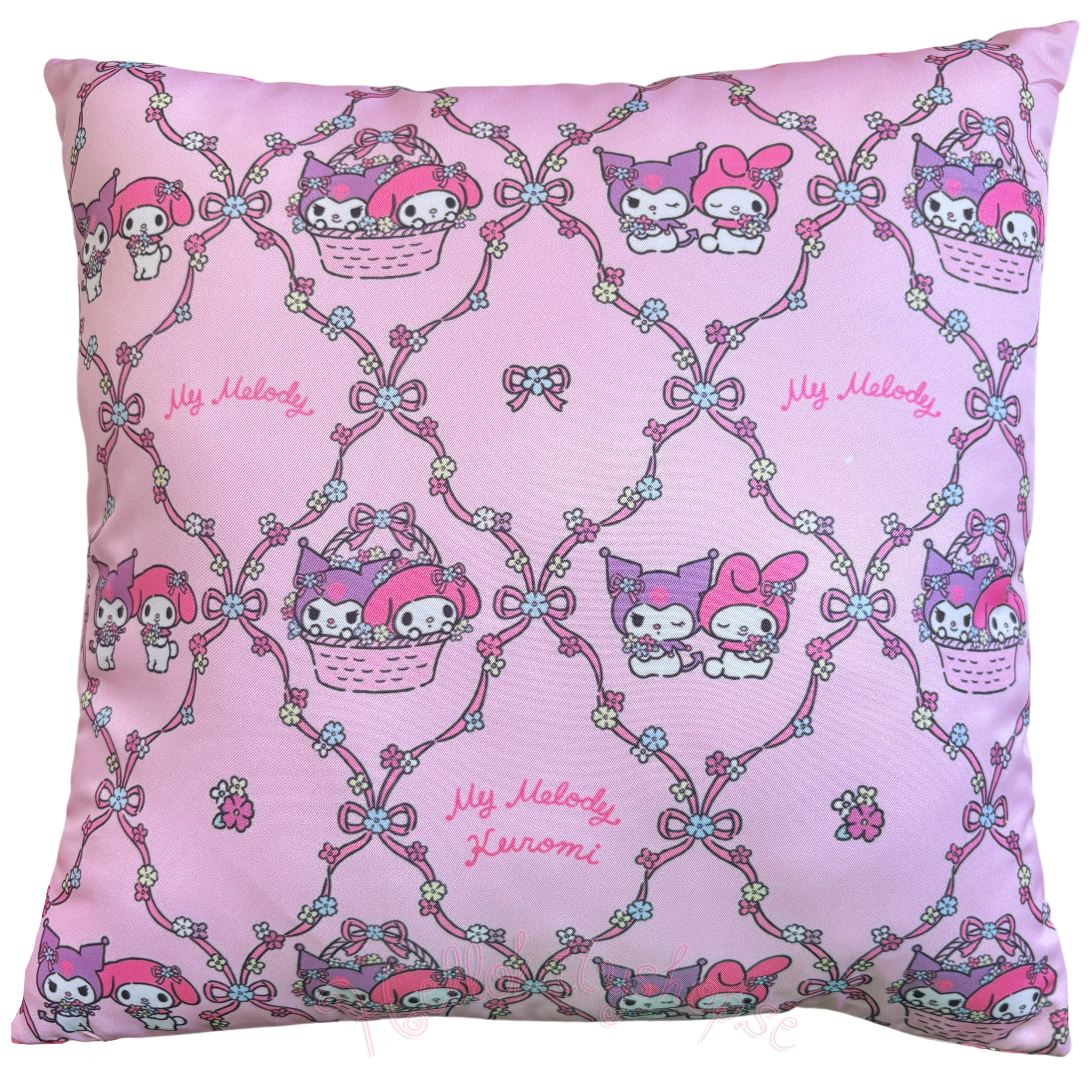 Sanrio Kuromi & My Melody Fluffy Kudde 35 cm – Kawaii Sanrio Kudde - 2