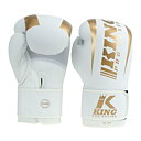 King Boxingglove REVO-9 White/Gold 10-16 oz