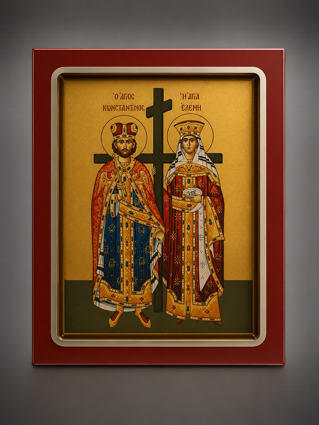 St. Constantine and Helen, in wood