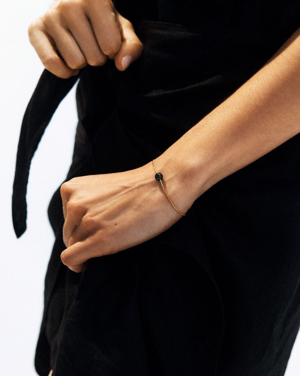 Aura Bracelet S Black Gold - Edblad