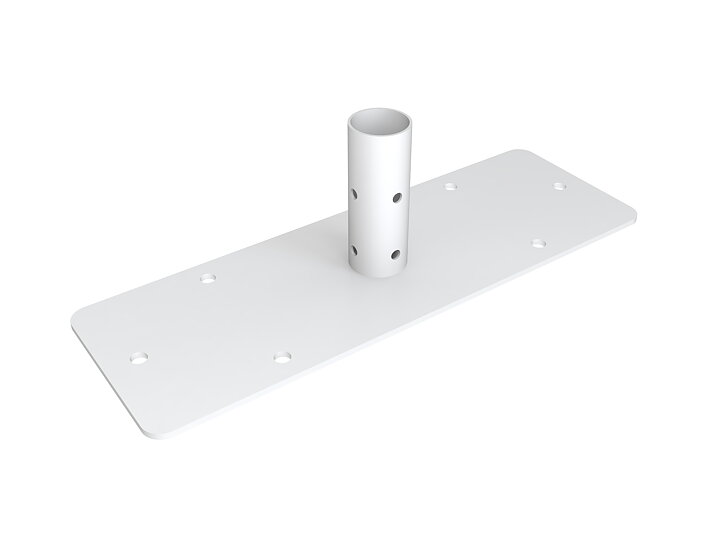 M Pro Series - Bolt Down Pole Plate White
