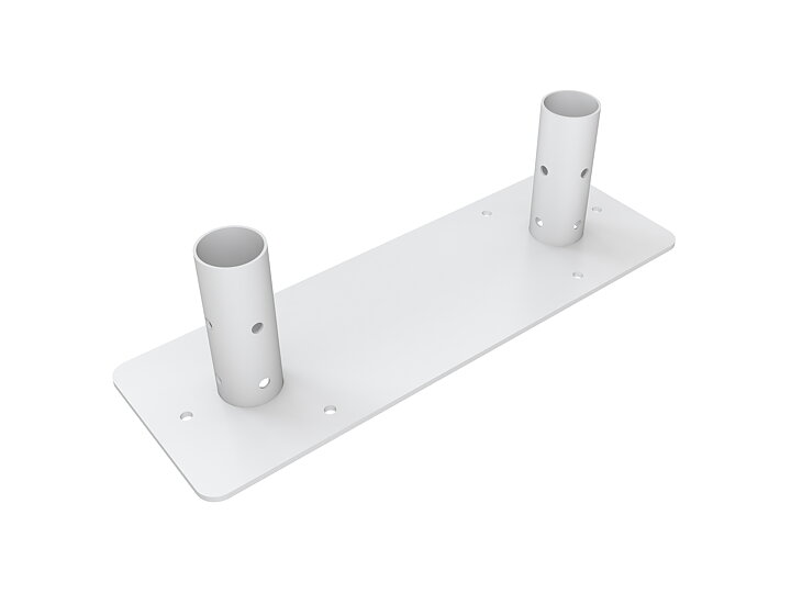 M Pro Series - Bolt Down Dual Pole Plate White