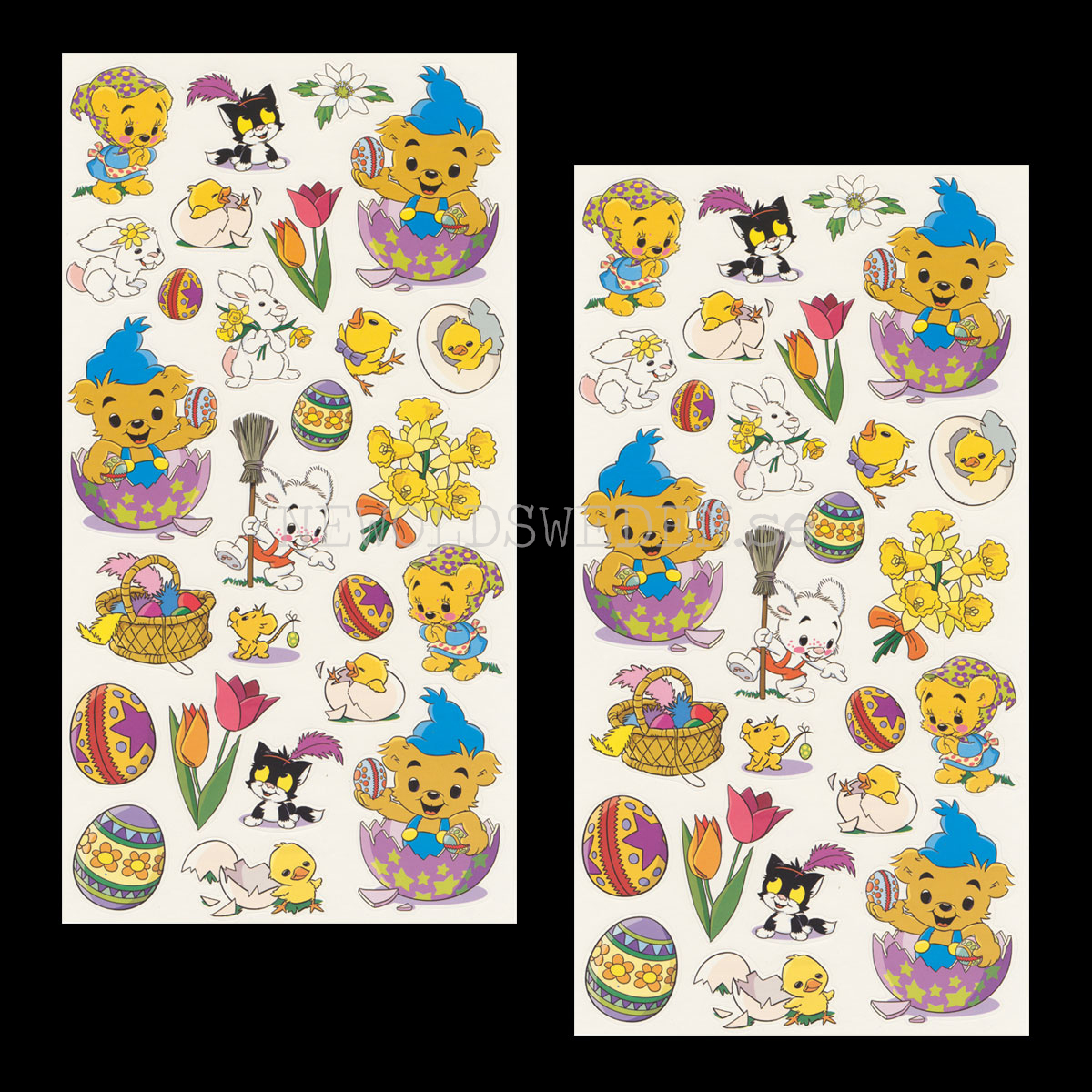 BAMSE PÅSK STICKERS 50 stycken - FSC - 3