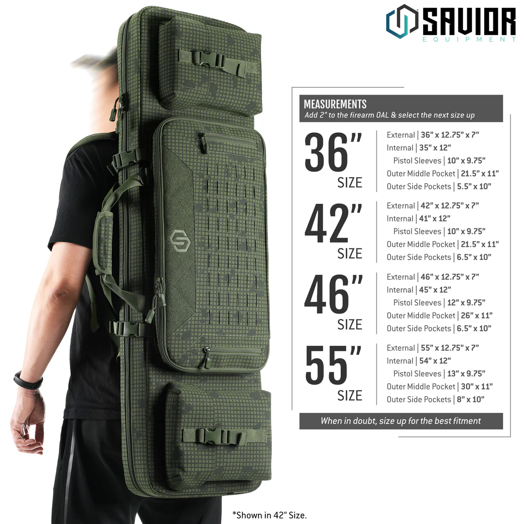 Savior Equipment Urban Warfare 46" Double Rifle Case -Desert Night Camo 6