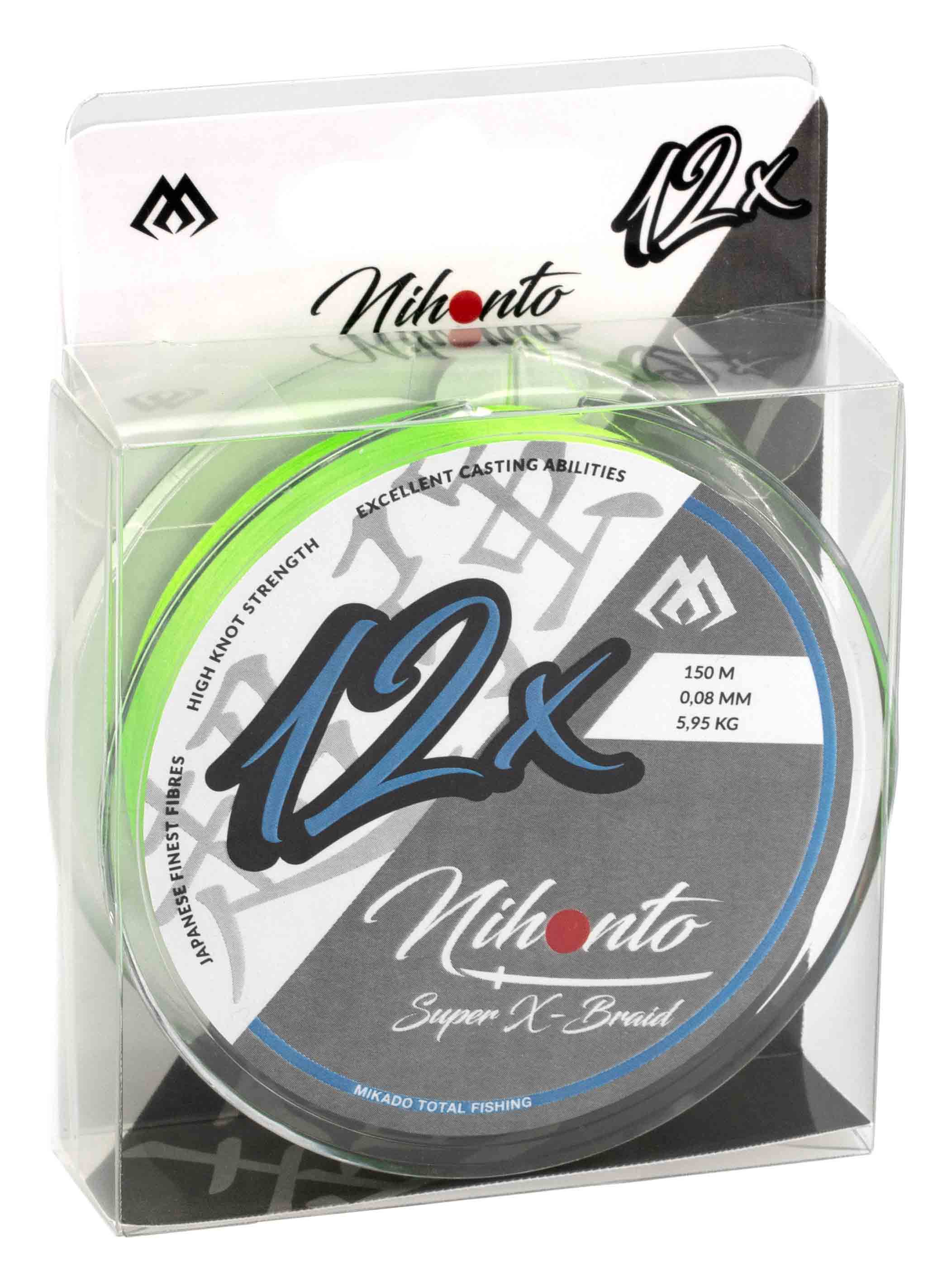 Mikado Nihonto 12x-braid 150m Fluo Green