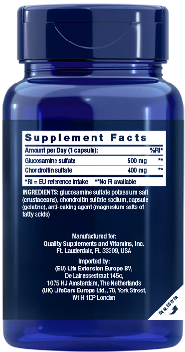 Life Extension Glucosamine Chondroitin – Leder & Brosk (90 kapslar) - 2