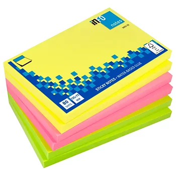 Notis Info 75x125 neon 6/fp