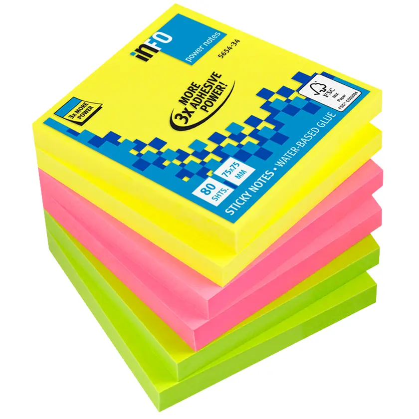 Notis strong 75x75 neon 6/fp - 2