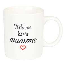 Valkoinen muki "Världens bästa mamma"
