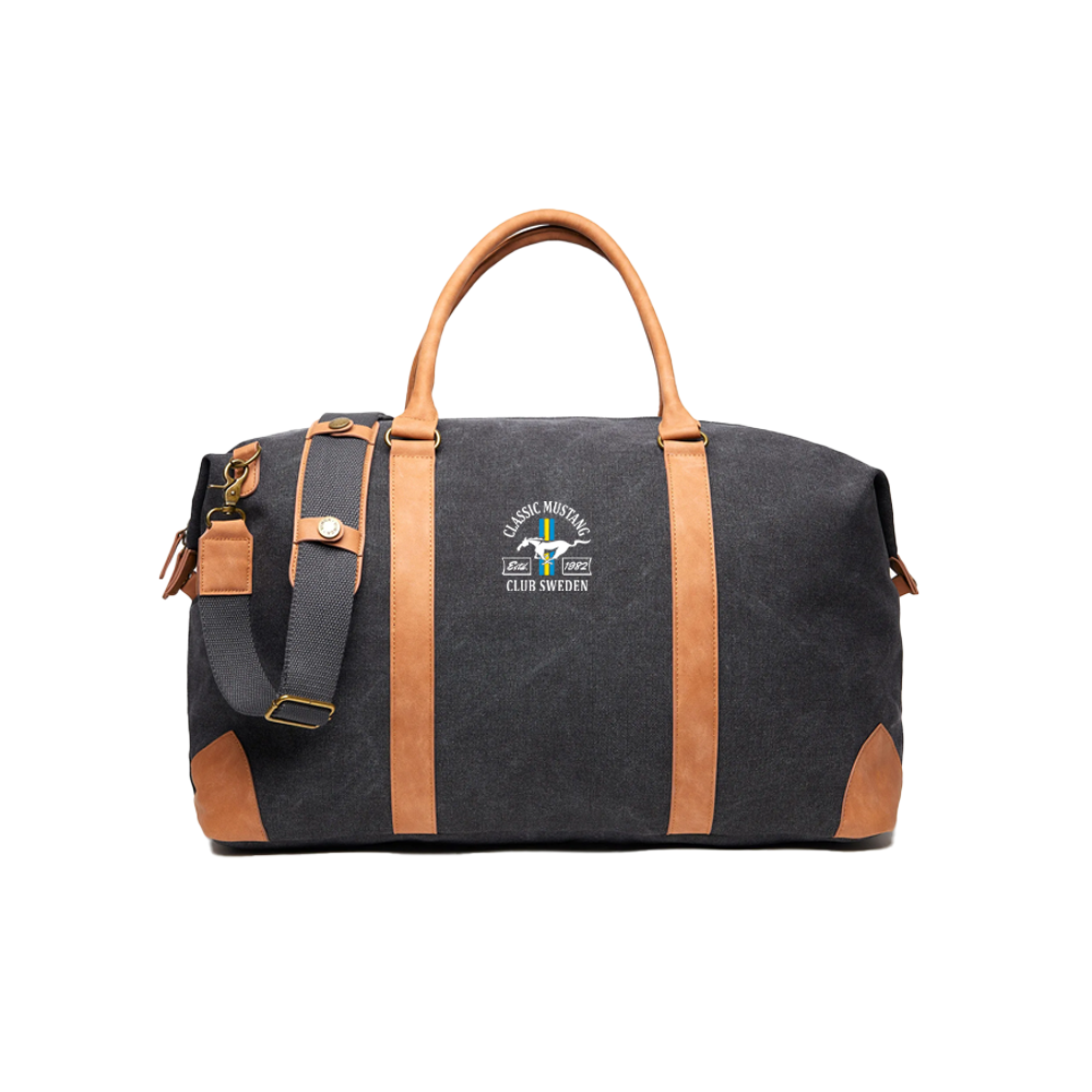 Svart weekendbag med tryck - 3