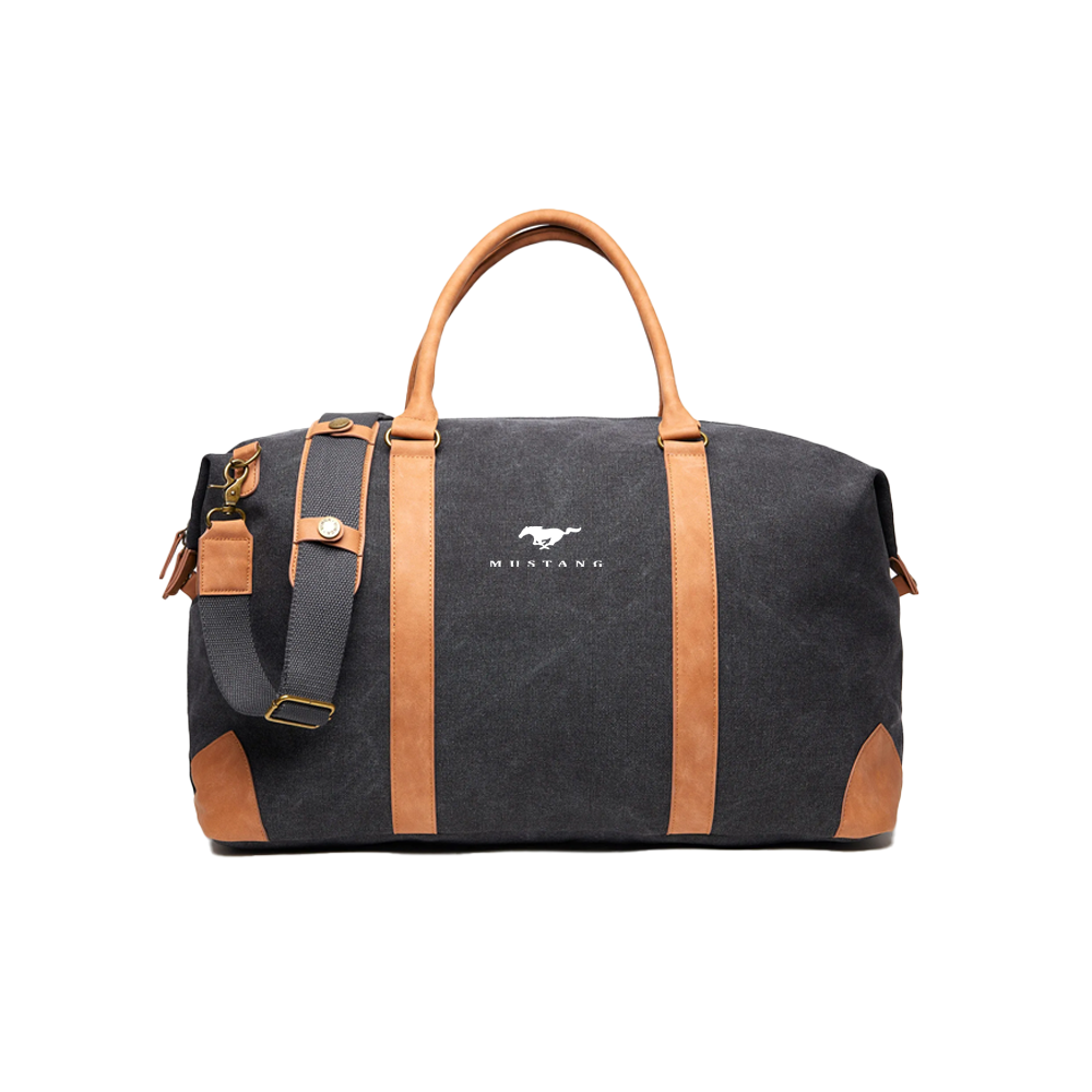 Svart weekendbag med tryck - 2