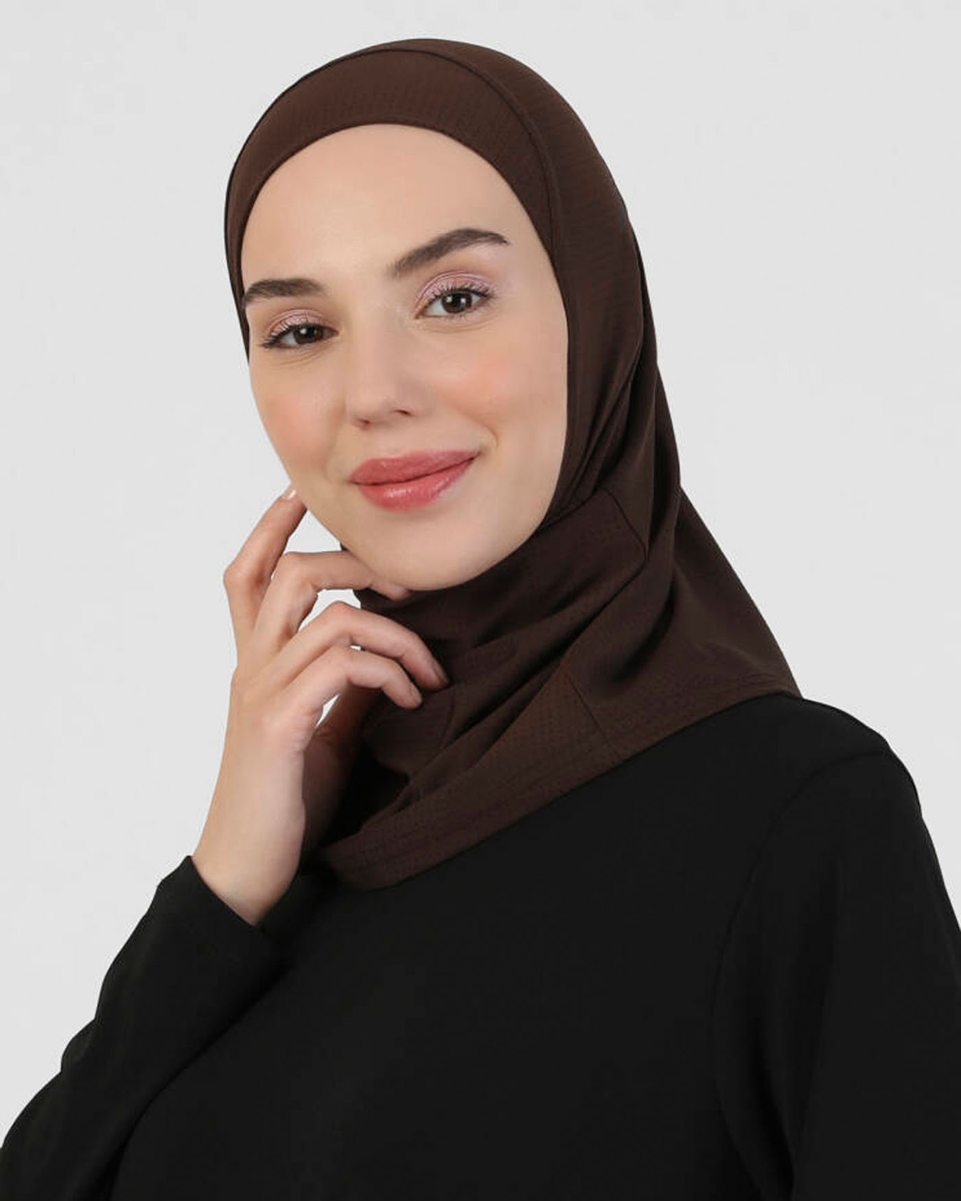 Sport Hijab - Airflow  - Dark Brown - 2