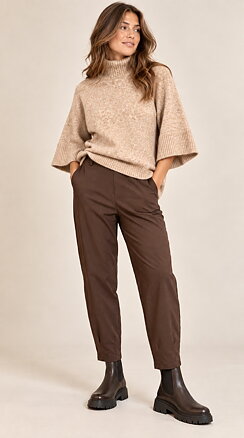 BEATE barrel pants - Mocca