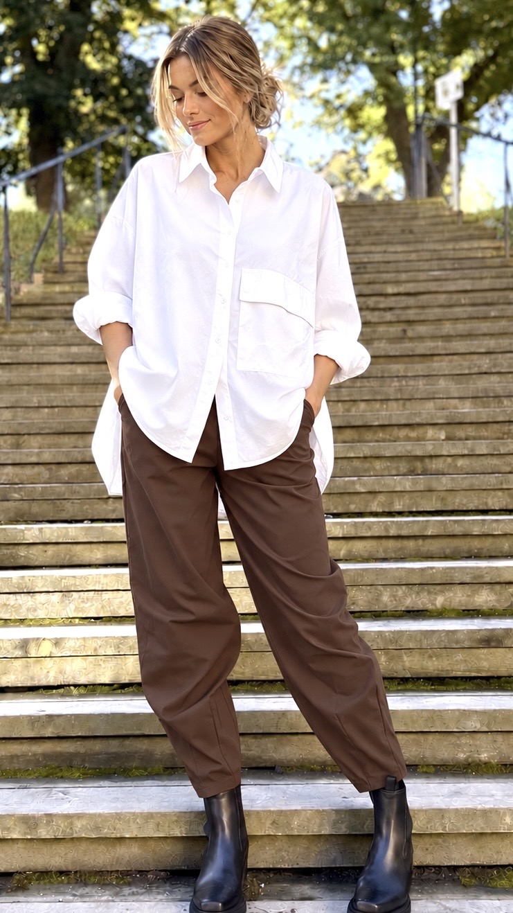 BEATE barrel pants - Mocca - 3