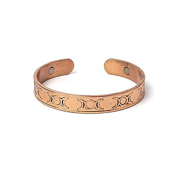 Magnetiskt koppararmband med månens faser
