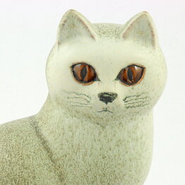 Lisa Larson (1975) White Cat Murre Midi 21 cm (2)