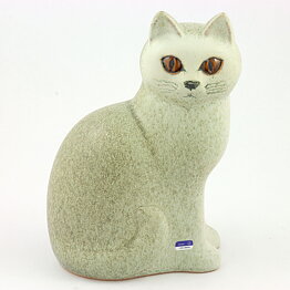 Lisa Larson (1975) White Cat Murre Midi 21 cm (2)
