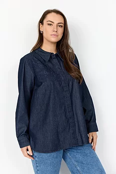 WA-CINDIA 2 mörkblå jeans skjorta