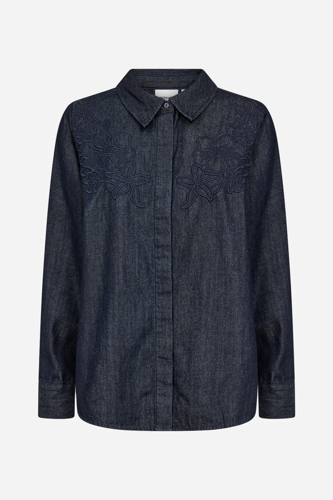 WA-CINDIA 2 mörkblå jeans skjorta - 3