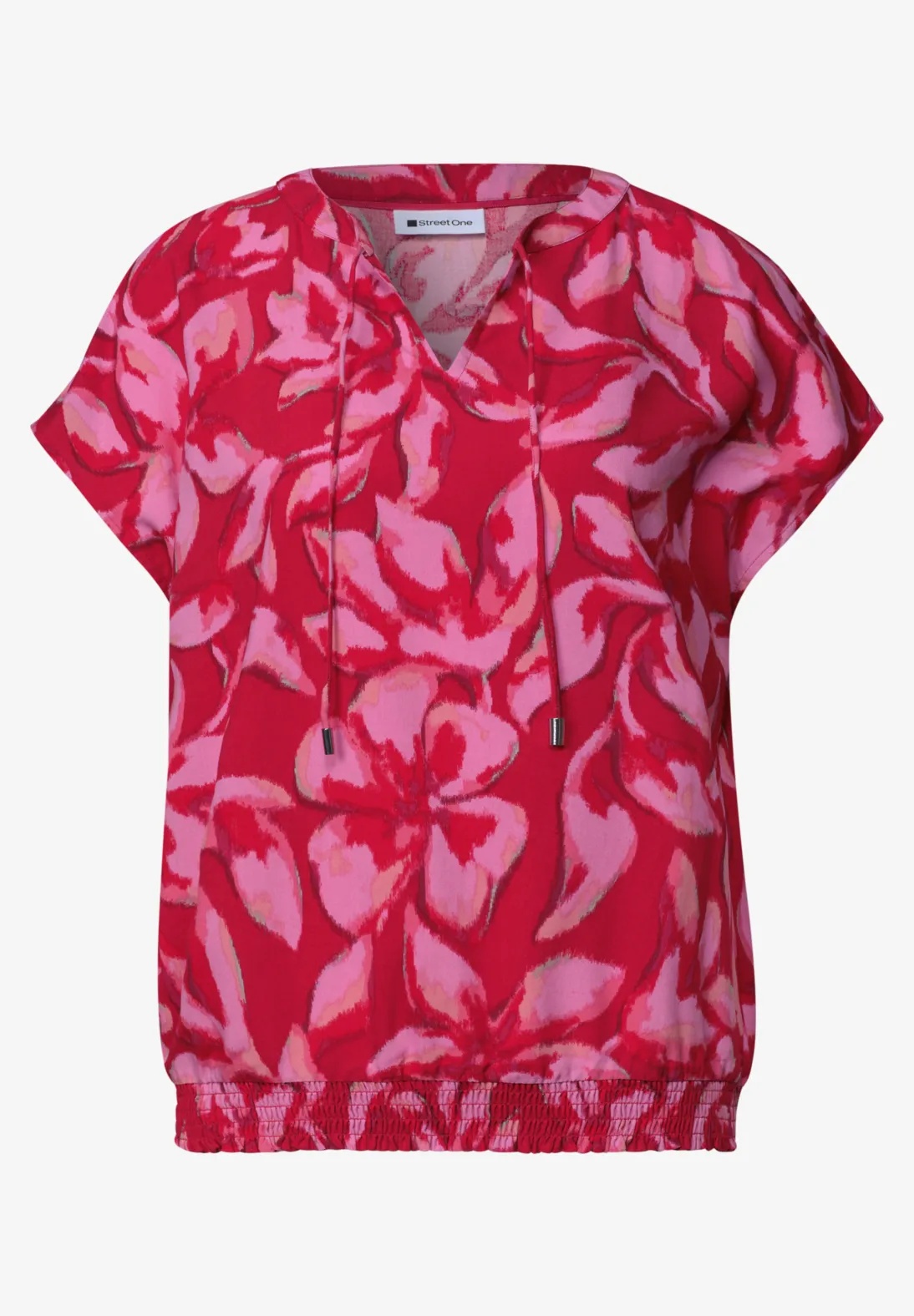 LTD QR Splitneck Blouse With Smock - Street One - 5