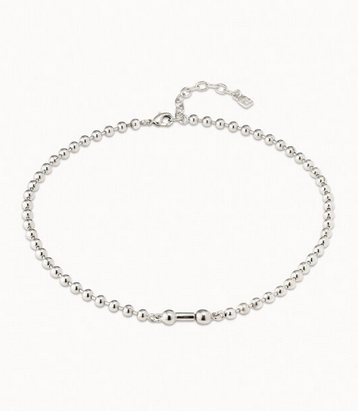 Kort halsband pläterat i sterlingsilver