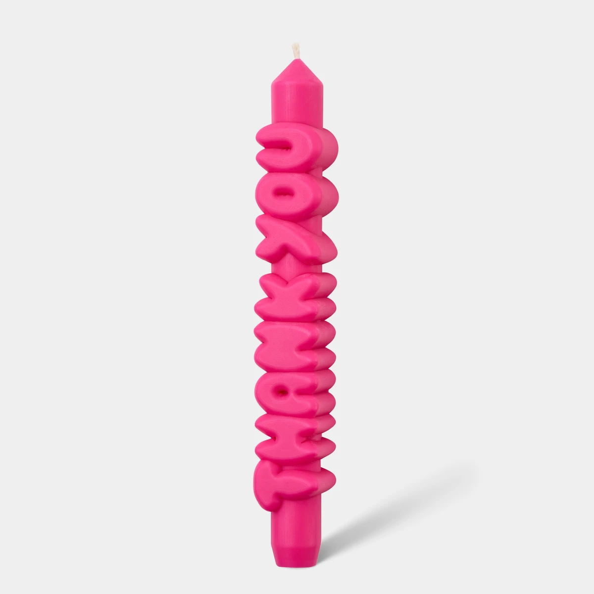 Taper Candle Thank You Pink