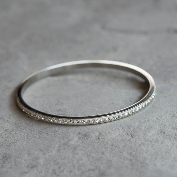 by Våga - Bling Mini Armband Steel Clear