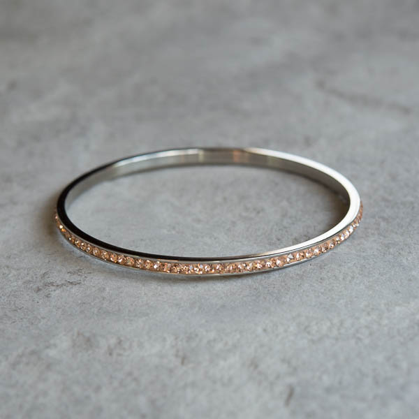 by Våga - Bling Mini Armband Steel Rose
