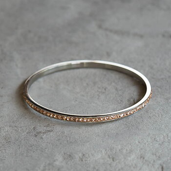 by Våga - Bling Mini Armband Steel Rose