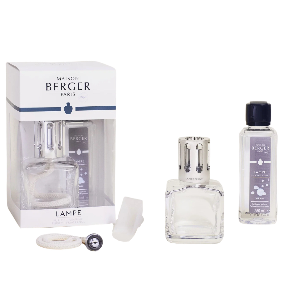 Maison Berger Presentset - Ice Cube Transparent - Doftlampa + 1 st Doft (Air Pur) 