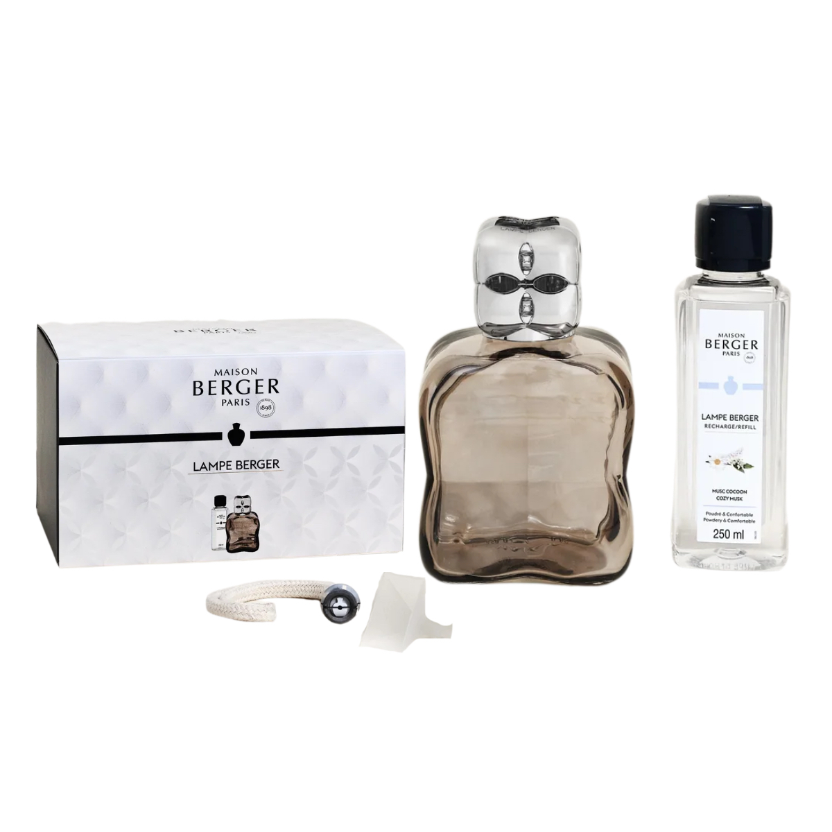 Maison Berger Presentset - Brown Cosy  - Doftlampa + 1 st Doft (Cozy Musk)