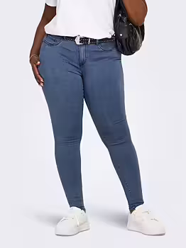 CARTHUNDER medium blå skinny jeans