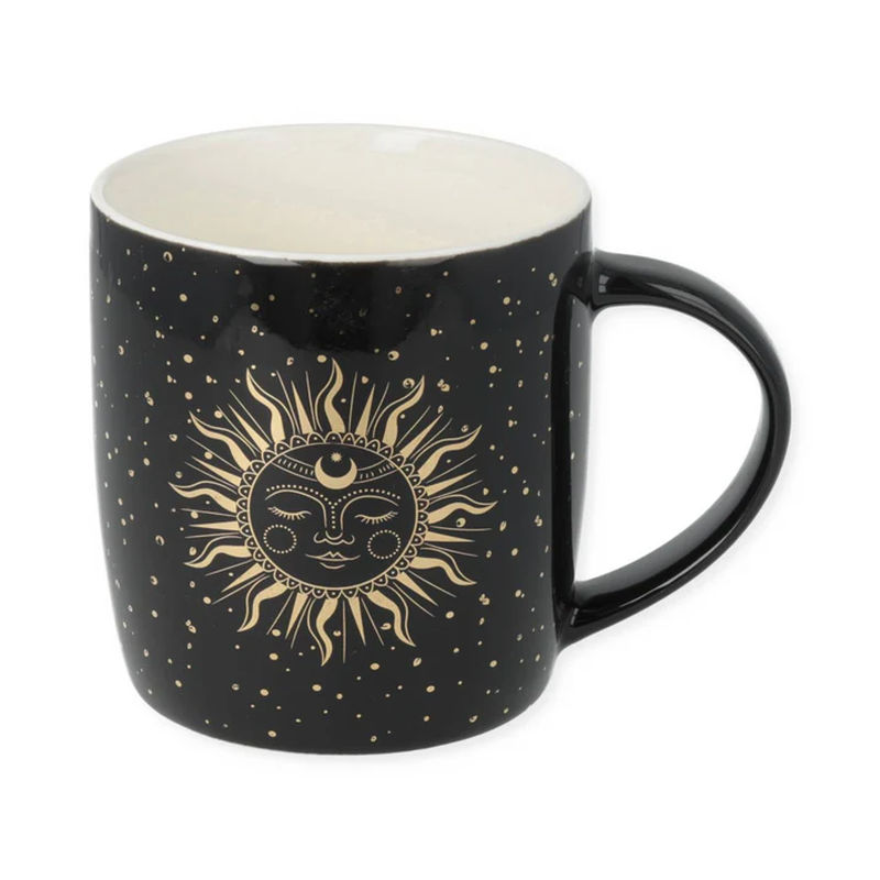 2 st. Temugg med sikt Sol och måne svart -- 400 ml - 3