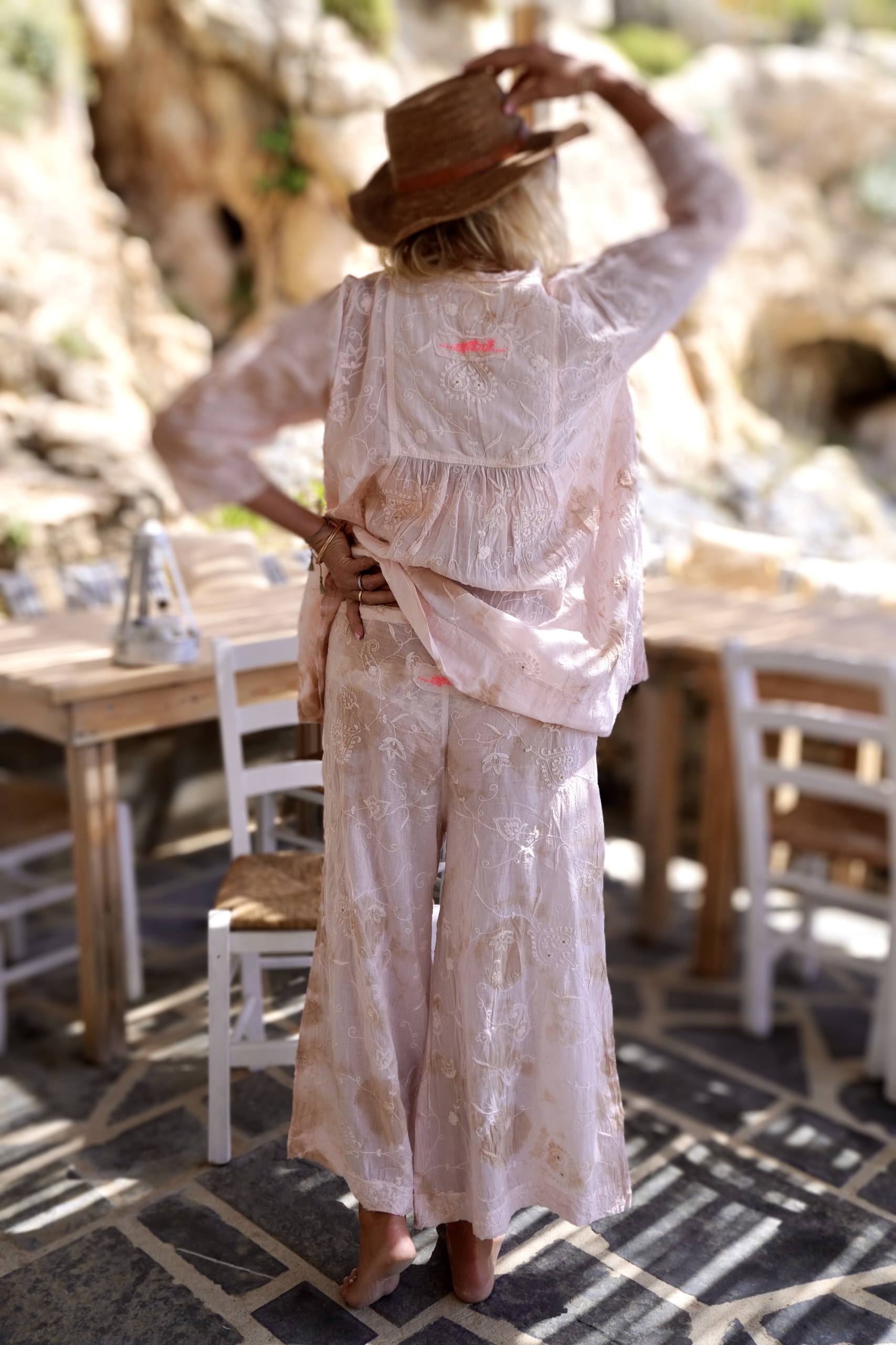 ANITA COTTON BATIK  PANT PINK LATTE  - 4