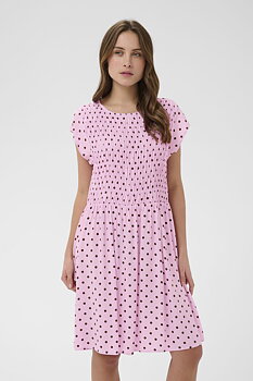 Saint Tropez Gisla Dress Pink Brown Dots