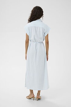 Saint Tropez Elmiko Maxi Dress skjortklänning Cerulian Blue Stripe
