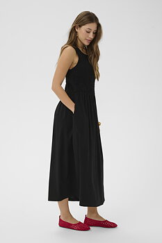 Cream Lula Jersey Dress Black