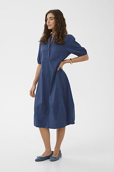 Culture  Antoinett SS Placket Dress True Navy