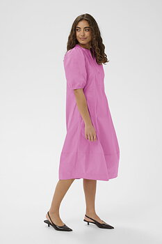 Culture  Antoinett SS Placket Dress  Fuchsia Pink