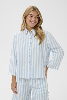 Saint Tropez Zalinda  Shirt Skyway Ice Stripe