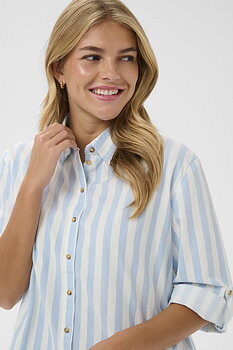 Saint Tropez Zalinda  Shirt Skyway Ice Stripe